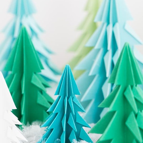Origami Christmas Trees