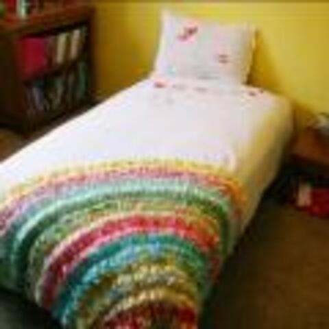 Appliqued Rainbow Ruffle Duvet