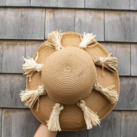 Raffia Tassel Beach Hat