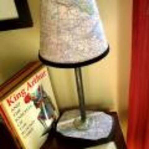 Vintage Modern Map Lamp