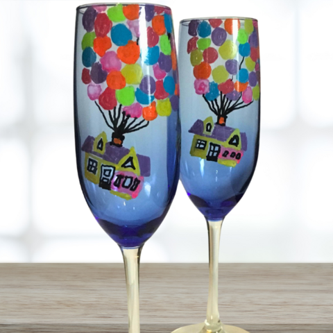 DIY Up Inspired Wine Glasses
