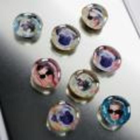Personalized Marble Magnets