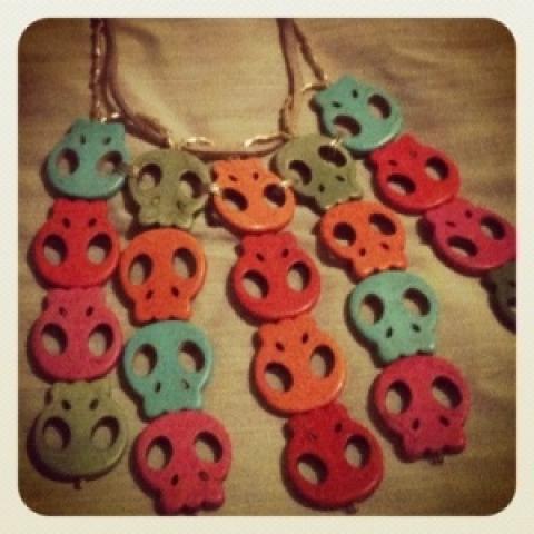 DIY Skull Bib Necklace