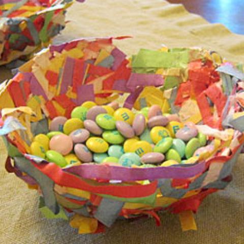 Kid's Craft - Construction Paper Bird's Nests