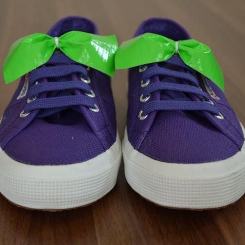 DIY Neon Bow Shoe Clips