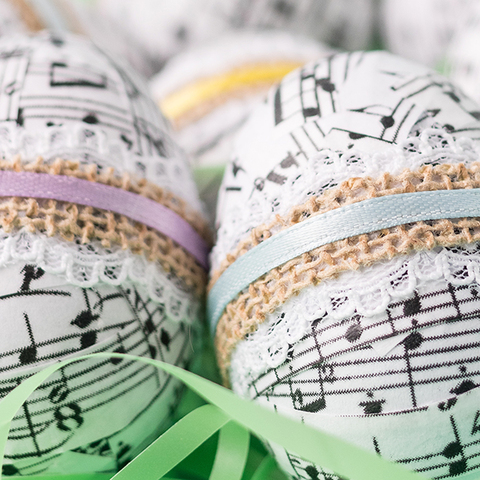 DIY Sheet Music Plastic Easter Eggs