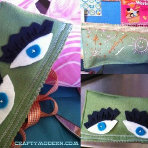 Embroider and Sew: Make a Peek-a-Boo Felt Eyeglass Case