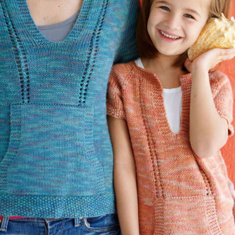 Casual Knitted T-shirt for Mom and Daughter