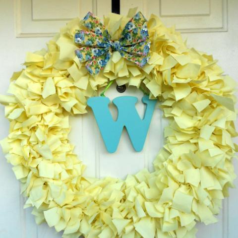 Spring Rag Tie Wreath