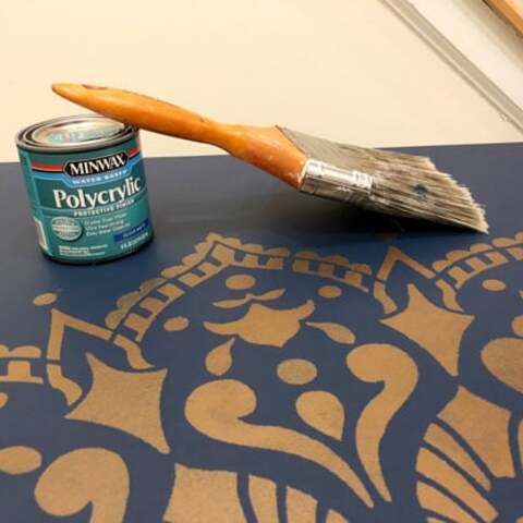 Transform Your TV Stand with Mandala Stencils