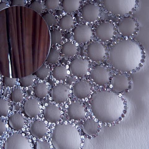 TB roll and Sequins Sunburst Mirror