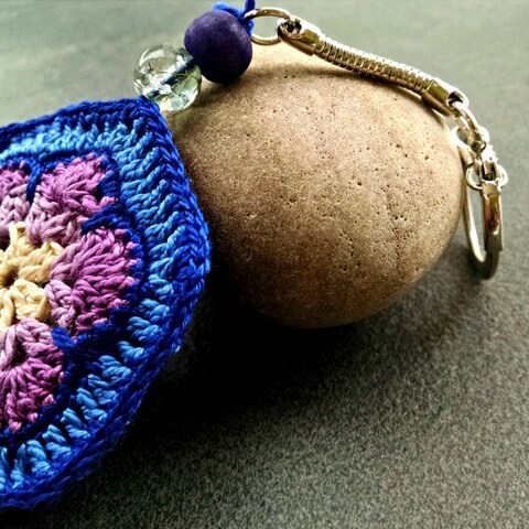 African Flower Keyring