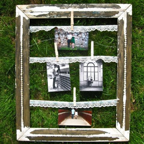 Vintage Clothes Pin Frame