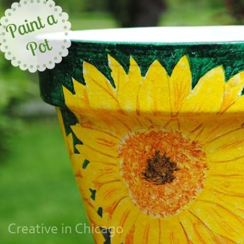 Paint a terracotta pot