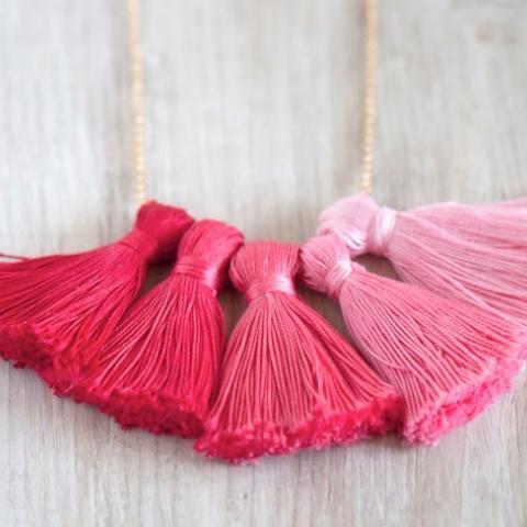 DIY Ombre Tassel Necklace