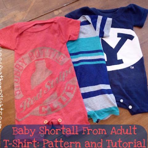 Baby Romper From Adult T-Shirt Tutorial