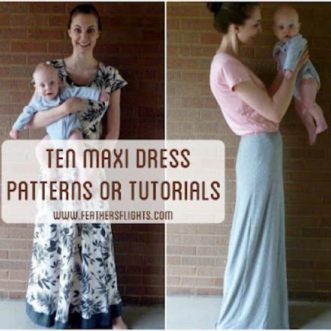 Ten Maxi Dress Patterns and Tutorials