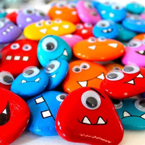 Rock Monster Pebble magnets