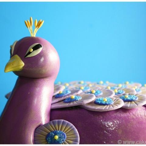 How to make a peacock cake