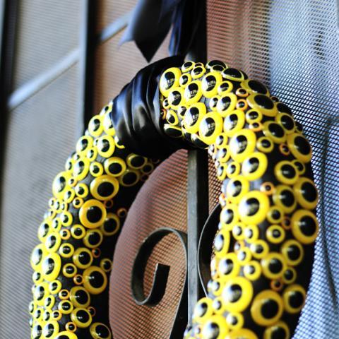 Animal Eyes Hallween Wreath