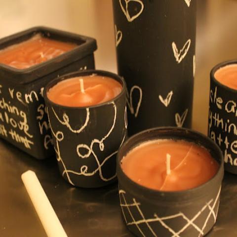Chalkboard Candles