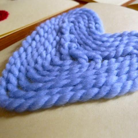 Heart Cards made from Yarn