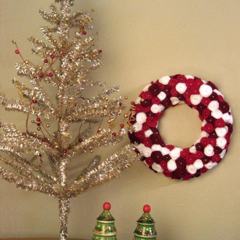 Felt Rosette Wreath