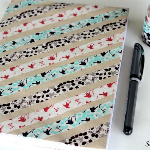 Washi Tape Covered Notebook