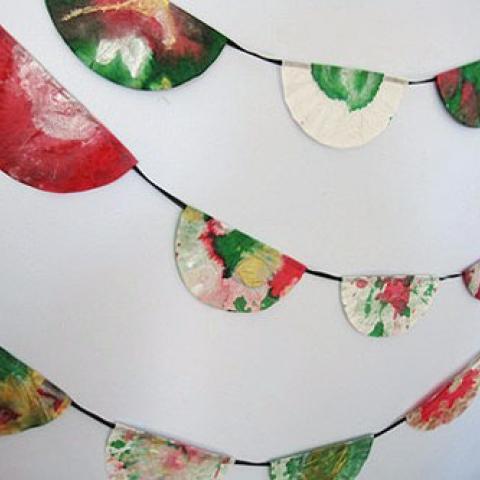 Coffee Filter Holiday Garland