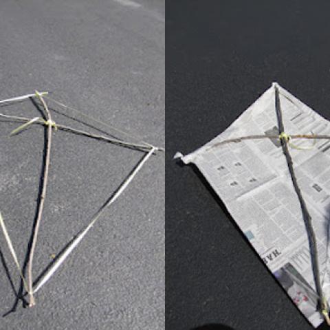 Newspaper Kites for Kids