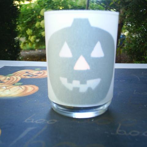 How To Make  A Silhouette Jack O Lantern Candle