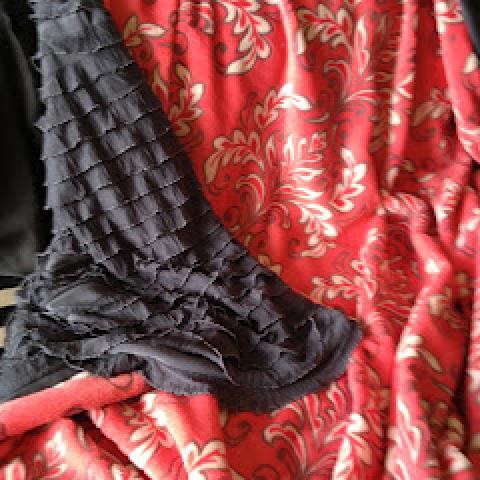 ruffled and minky baby blanket