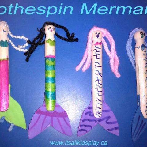 Clothespin Mermaid