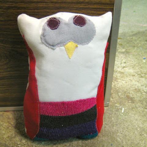 Upcycled Plush Owl