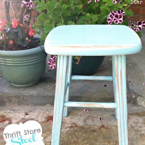 Wood Stool Makeover
