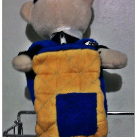 Handmade Mini Backpack for a Bashful Bear