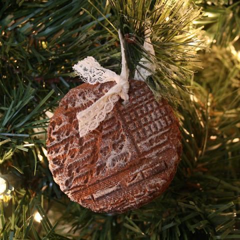 Stamped Cinnamon Christmas Ornaments