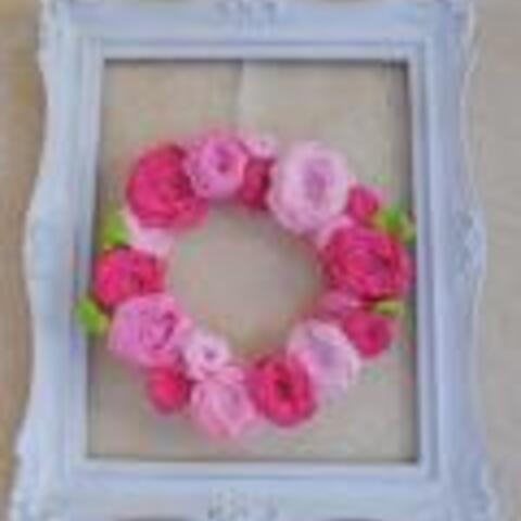 Crepe Paper Rosette Wreath