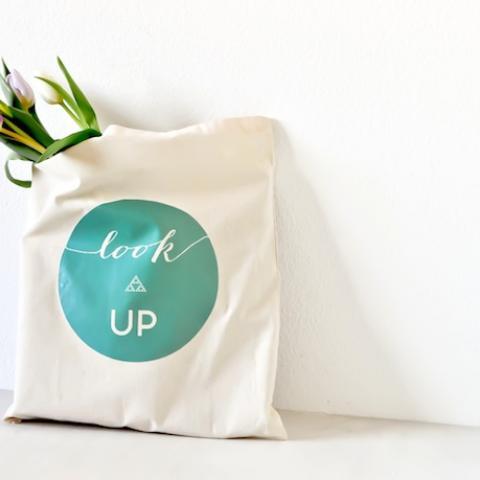 DIY iron-on transfer tote bag. Free printables included!