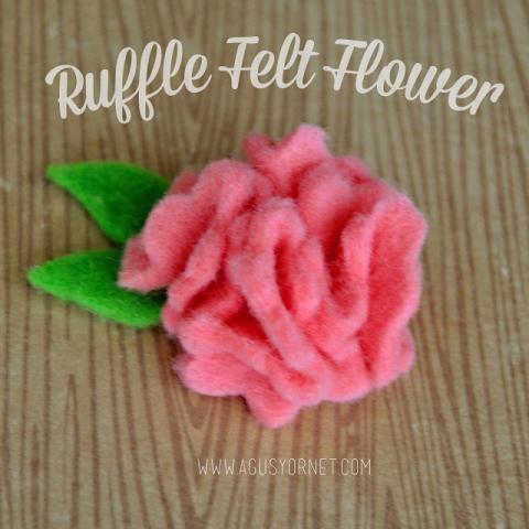 DIY Ruffle felt flower