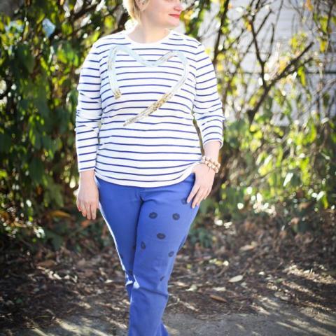 Make a sequin heart DIY t-shirt