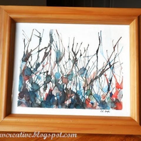 Straw Painting Art Tutorial