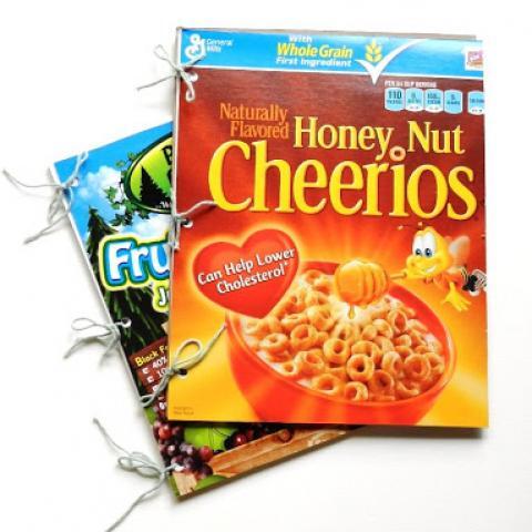 Cereal Box Sketchbooks
